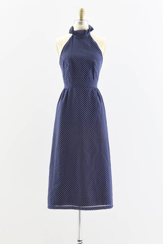 Polka Dot Halter Dress - Pickled Vintage