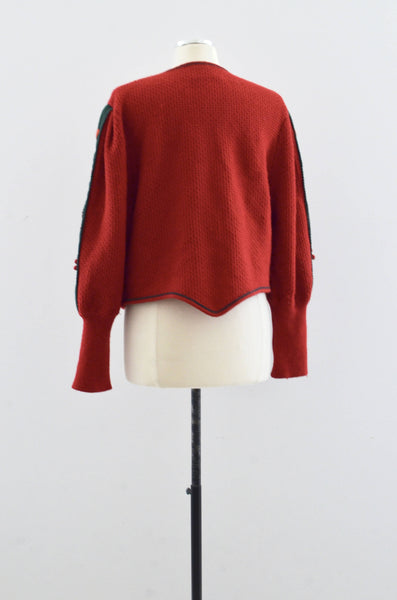 Cherry Wool Cardigan