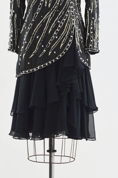 Heavily Beaded Party Dress - Pickled Vintage