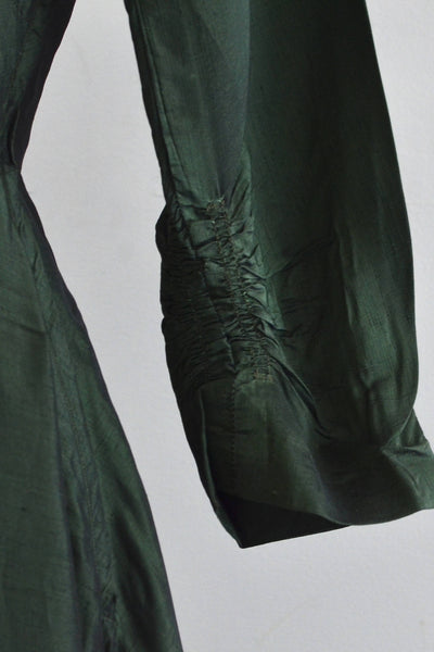 50's Green Sharkskin Party Dress