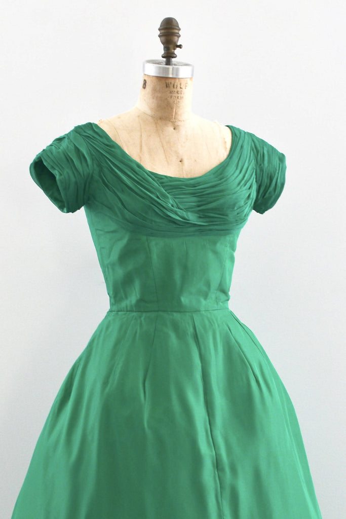 Emerald Green Dress Pickled Vintage Emerald Green Dress Pickled Vintage