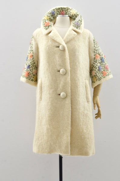 Embroidered Mohair Coat