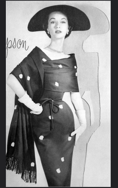 1950s Adele Simpson Silk Wiggle Dress - Pickled Vintage