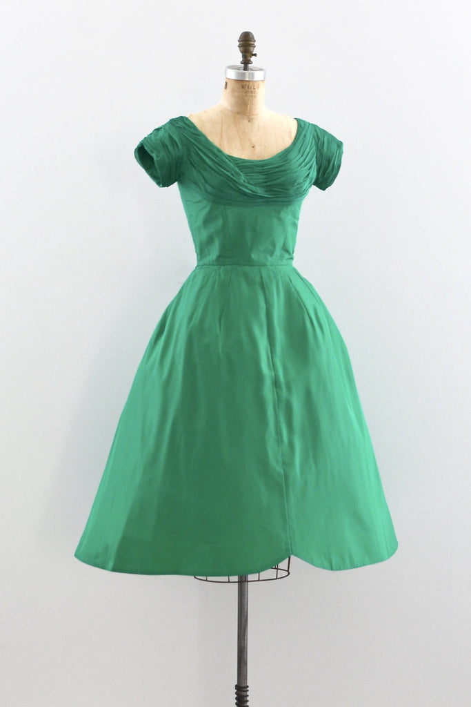 Emerald Green Dress Pickled Vintage Emerald Green Dress Pickled Vintage