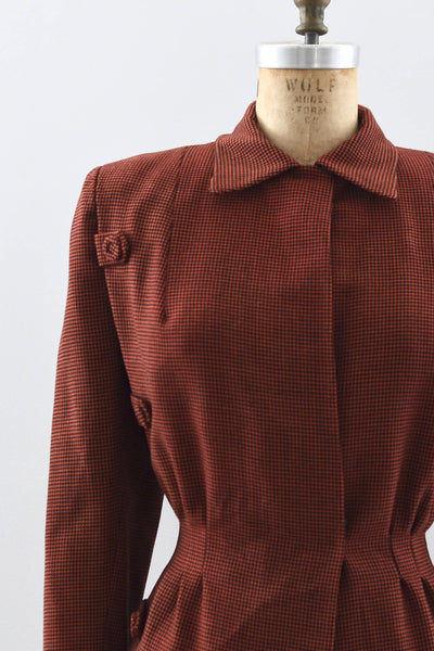 1940s Houndstooth Jacket - Pickled Vintage