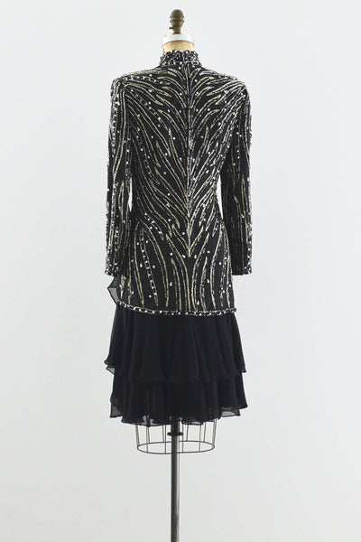 Heavily Beaded Party Dress - Pickled Vintage