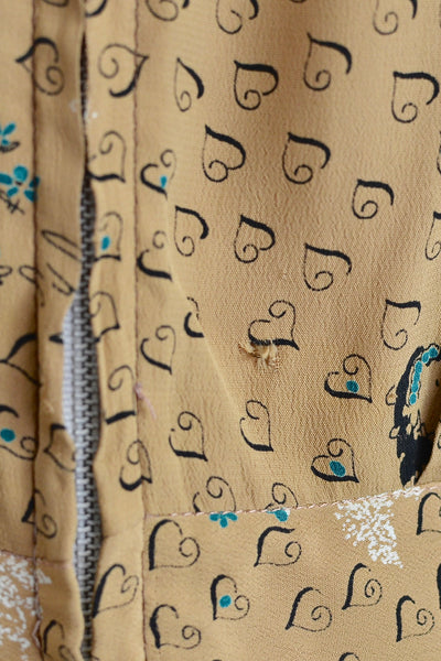 40s Heart Print Dress - Pickled Vintage