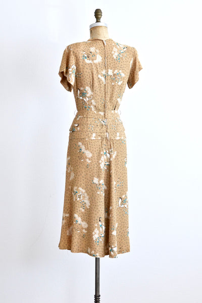 40s Heart Print Dress - Pickled Vintage