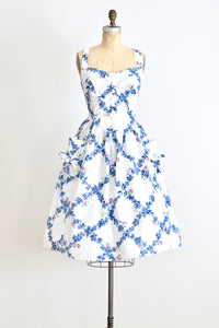 Blue Floral  Sundress - Pickled Vintage