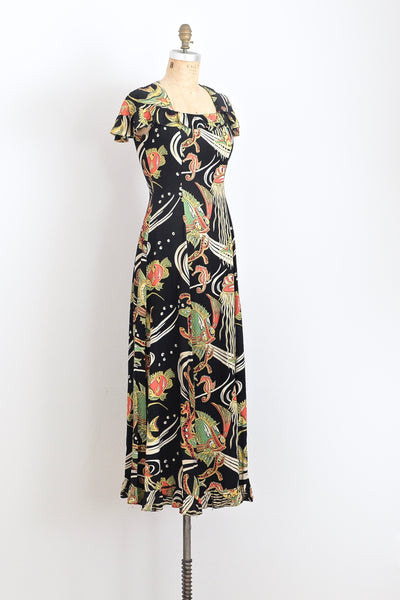 1940s Novelty Print Pake Muu - Pickled Vintage