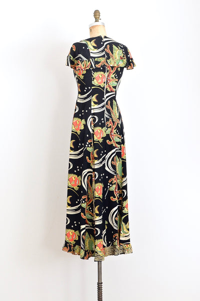 1940s Novelty Print Pake Muu - Pickled Vintage