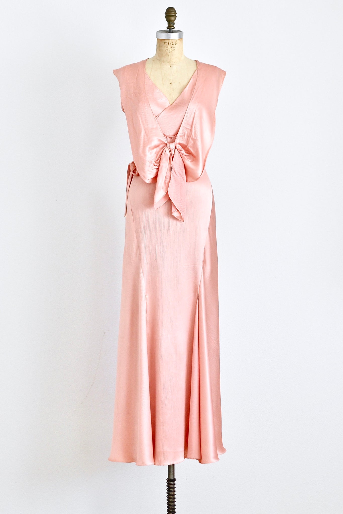 1930s Bubblegum Bias Cut Dress - Pickled Vintage