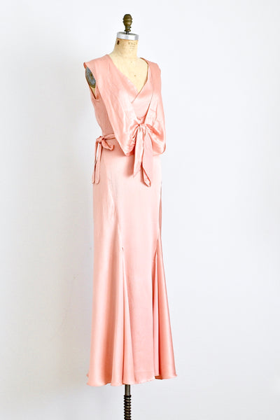 1930s Bubblegum Bias Cut Dress - Pickled Vintage