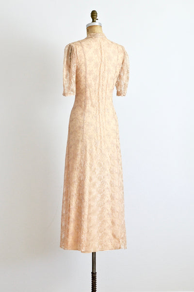 1940s Lace Dressing Gown - Pickled Vintage