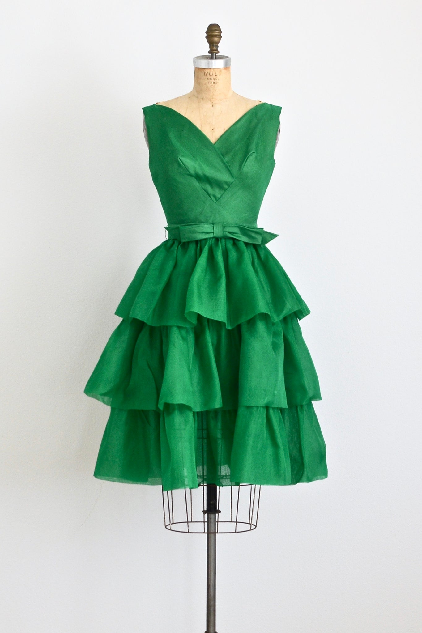 Green Chiffon Dress - Pickled Vintage