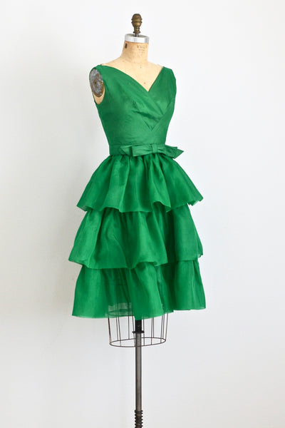 Green Chiffon Dress - Pickled Vintage