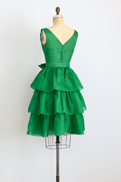 Green Chiffon Dress - Pickled Vintage