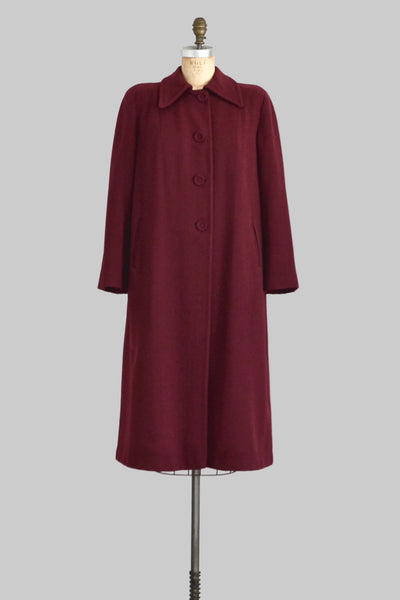 1940s Burgundy Coat - Pickled Vintage