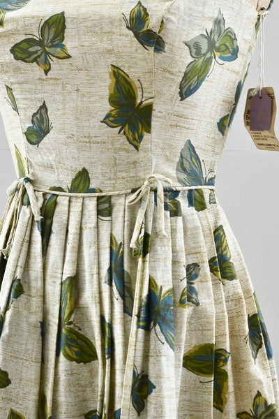 Butterfly Print Dress - Pickled Vintage