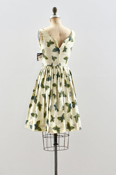 Butterfly Print Dress - Pickled Vintage
