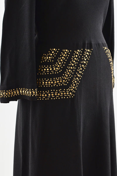 40s Studded Dress - Pickled Vintage