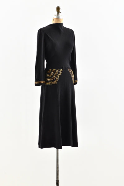 40s Studded Dress - Pickled Vintage