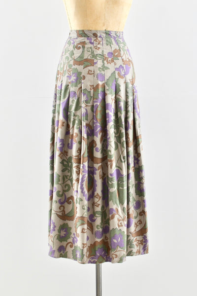 Autumnal Midi Skirt - Pickled Vintage