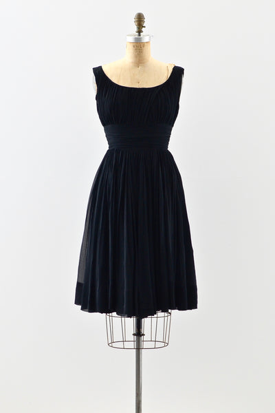1950s Silk Chiffon Dress - Pickled Vintage