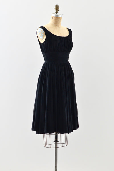 1950s Silk Chiffon Dress - Pickled Vintage