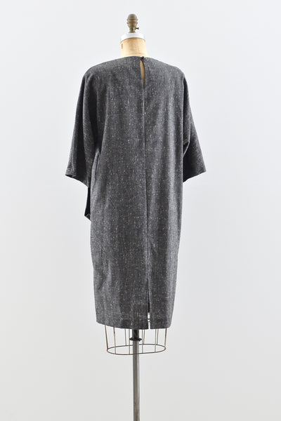 1980s Salt & Pepper Dress - Pickled Vintage