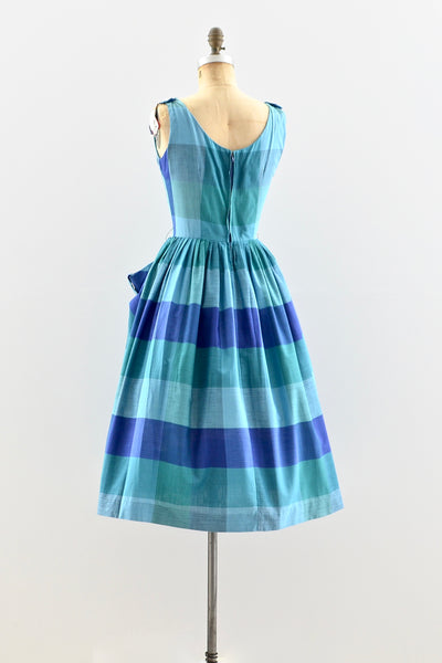 1950s Large Scale Plaid Dress - Pickled Vintage