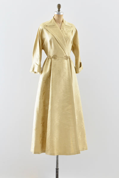 1940s Gold Hostess Gown - Pickled Vintage