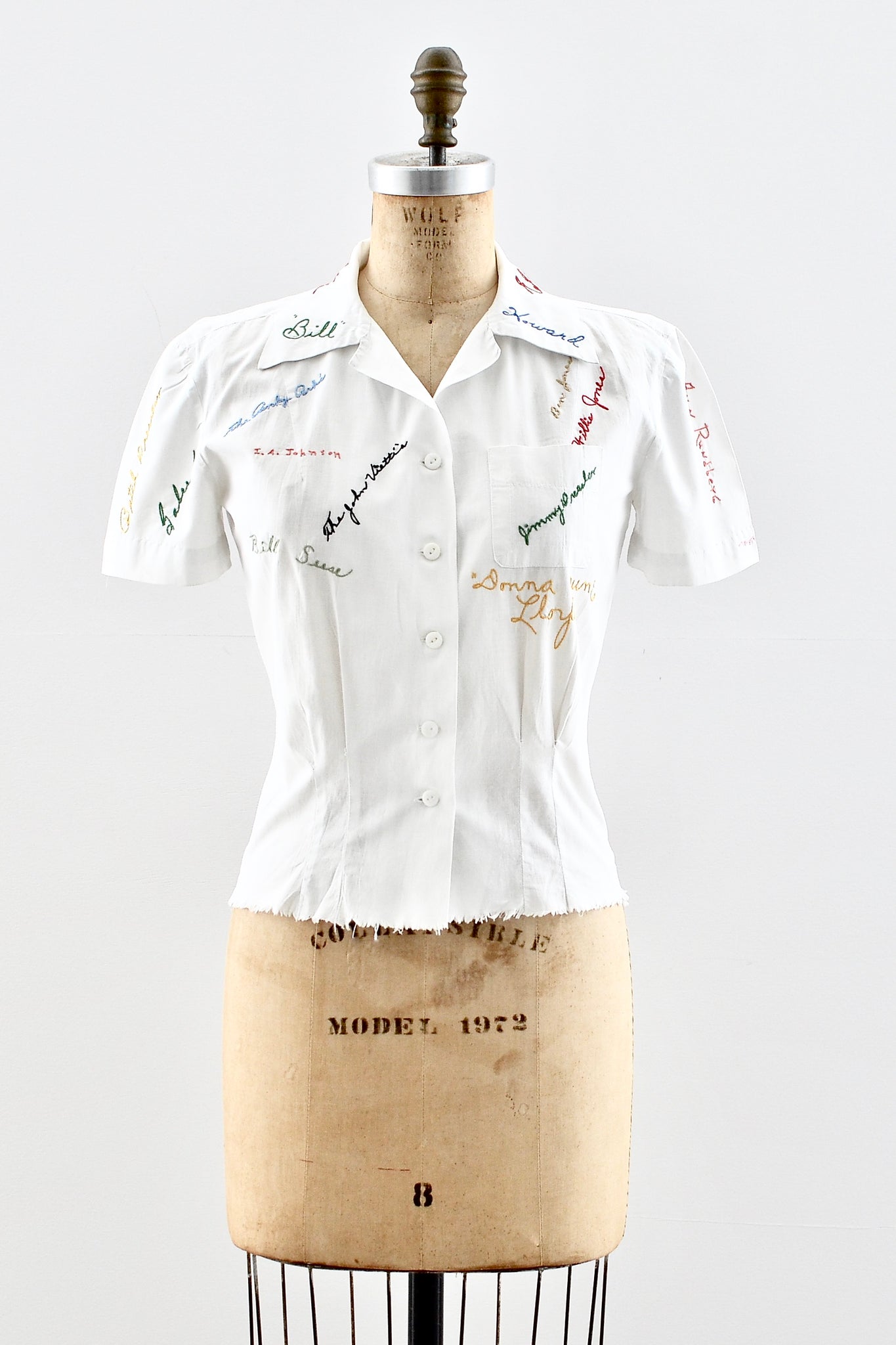 Rare 1940s Autograph Blouse - Pickled Vintage