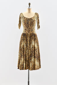 Norma Kamali Leopard Dress - Pickled Vintage