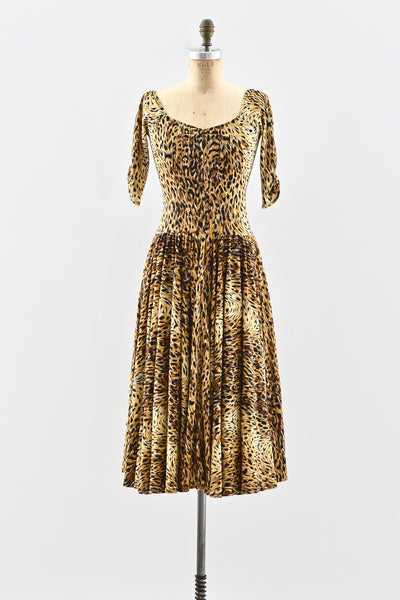 Norma Kamali Leopard Dress - Pickled Vintage