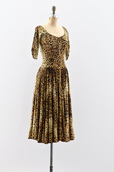 Norma Kamali Leopard Dress - Pickled Vintage