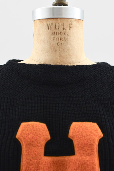 Wide Hem 1930s Letterman Sweater - Pickled Vintage