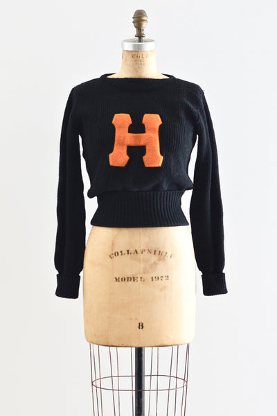 Wide Hem 1930s Letterman Sweater - Pickled Vintage