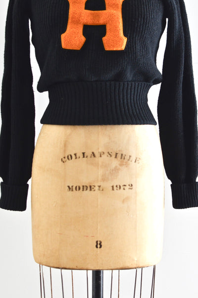 Wide Hem 1930s Letterman Sweater - Pickled Vintage