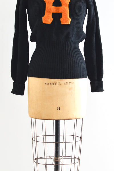 Wide Hem 1930s Letterman Sweater - Pickled Vintage