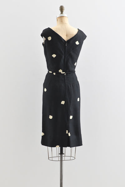 1950s Adele Simpson Silk Wiggle Dress - Pickled Vintage