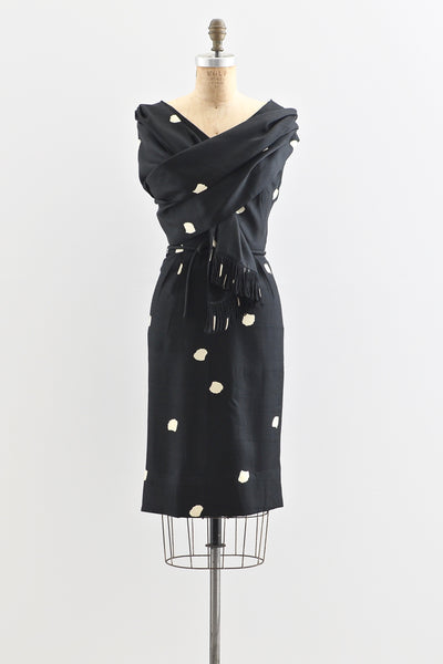 1950s Adele Simpson Silk Wiggle Dress - Pickled Vintage