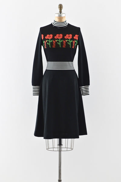 1970s Fleur Dress - Pickled Vintage