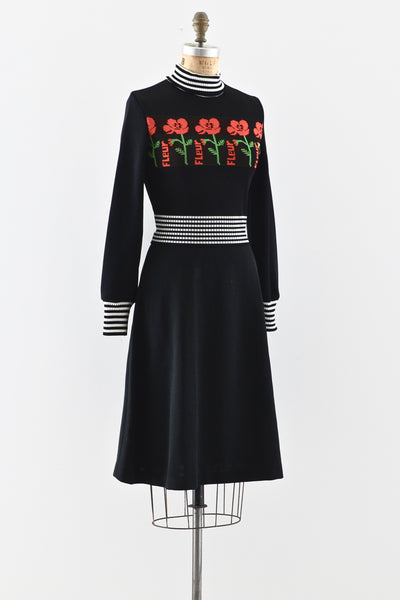 1970s Fleur Dress - Pickled Vintage