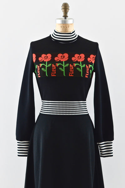 1970s Fleur Dress - Pickled Vintage