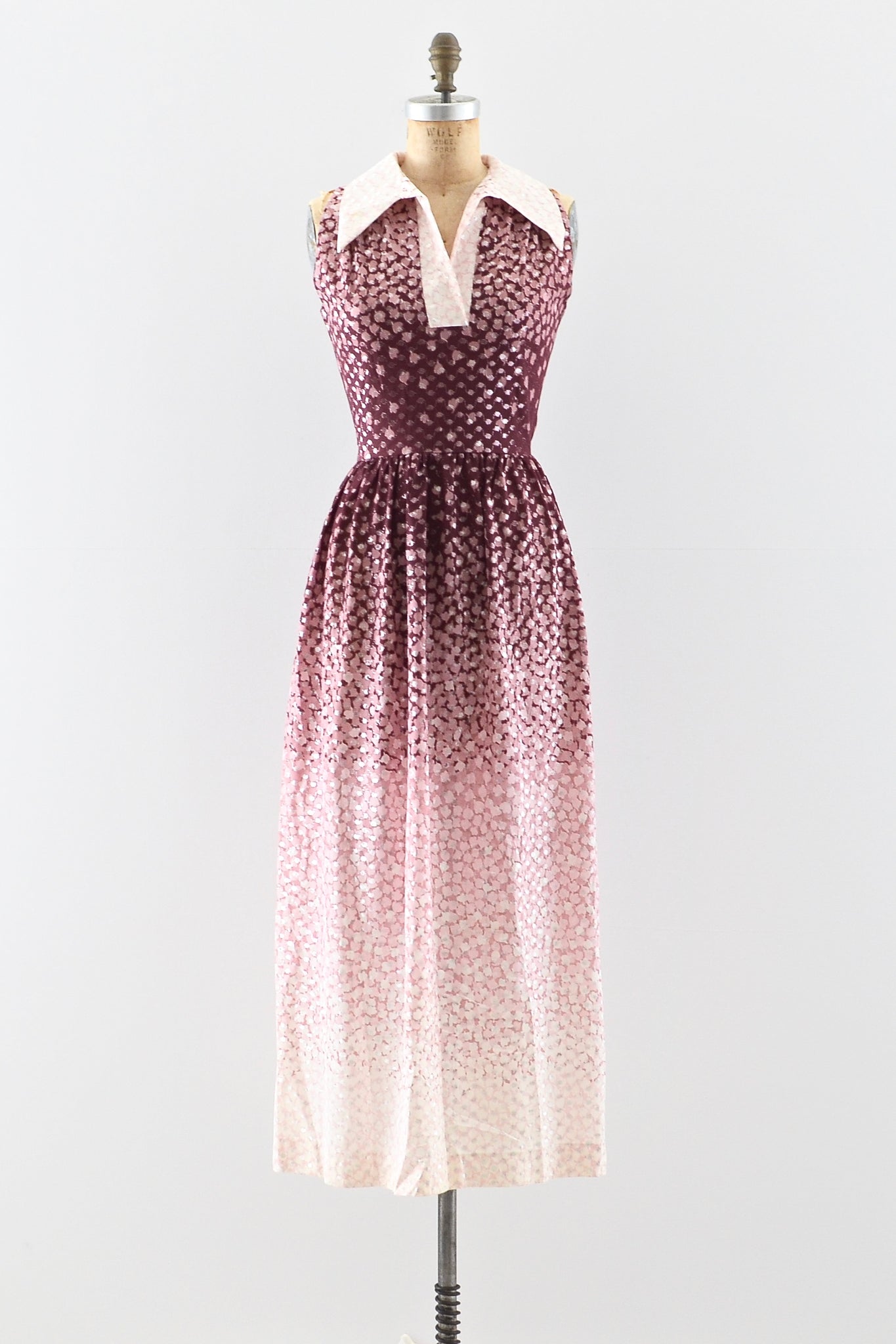 1970s Ombré Metallic Dress - Pickled Vintage