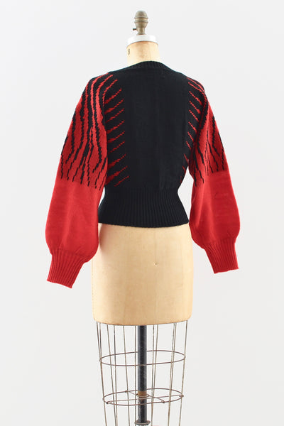 Fiery Cropped Sweater - Pickled Vintage