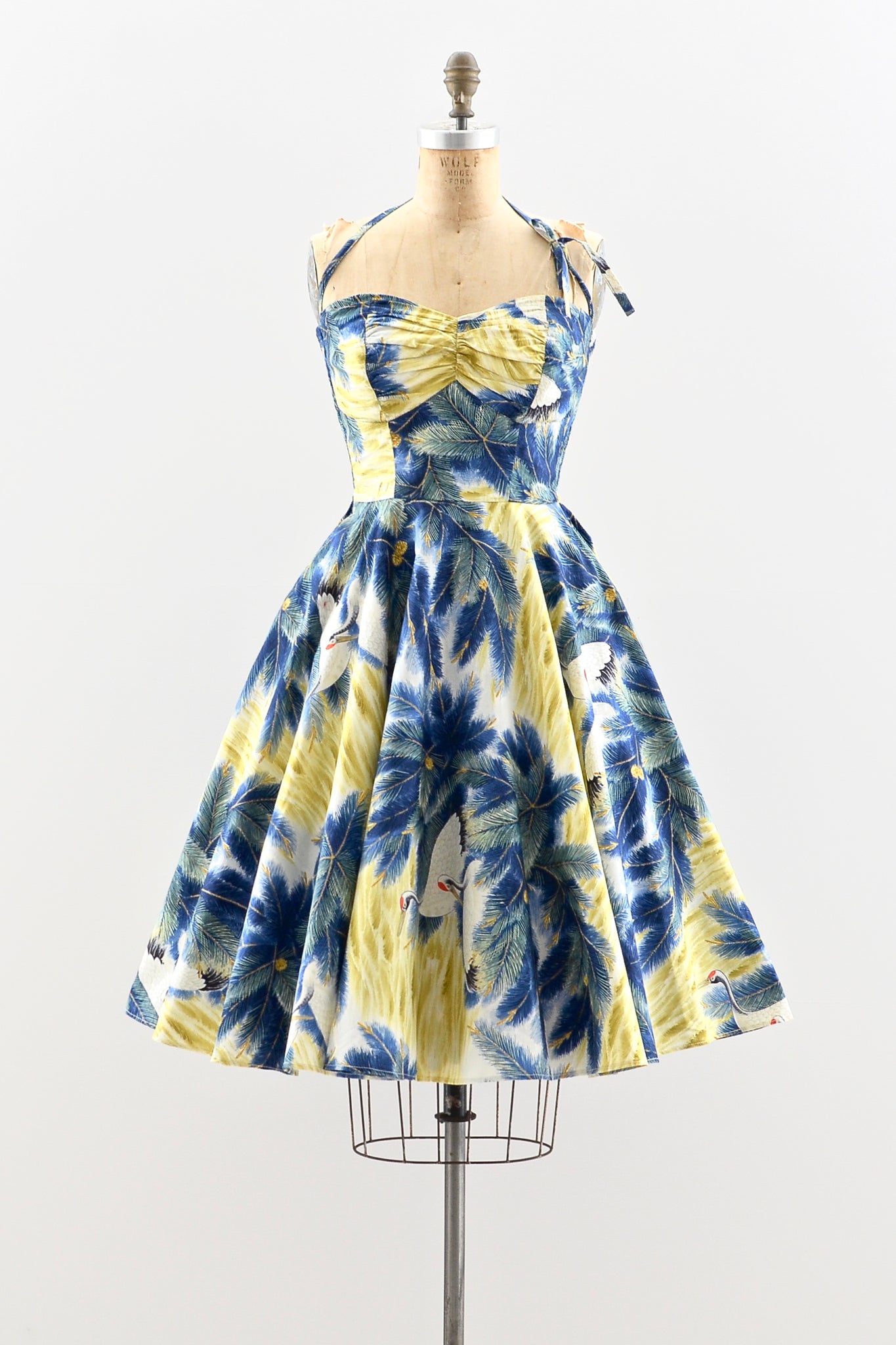Kamehameha Red-Crowned Crane Dress - Pickled Vintage