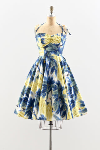 Kamehameha Red-Crowned Crane Dress - Pickled Vintage
