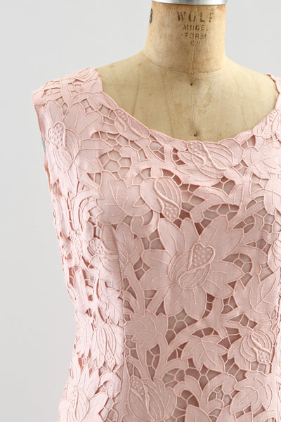 1960s Pink Cutout Dress - Pickled Vintage